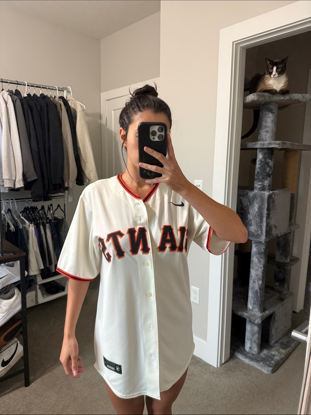 MLB San Francisco Giants Cream Jersey with Orange and Black Trim
